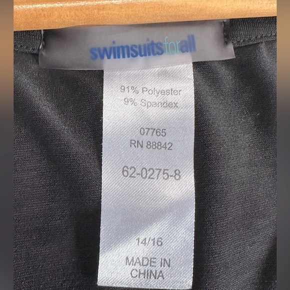 Swimsuits For All Sleeveless Stretchy Jumpsuit with Pockets Size 14/16 Black - Picture 5 of 5